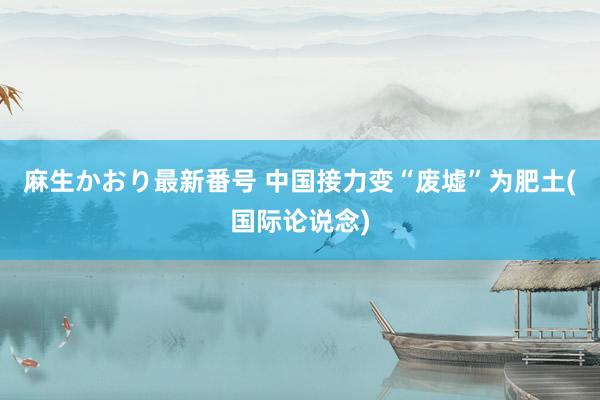 麻生かおり最新番号 中国接力变“废墟”为肥土(国际论说念)