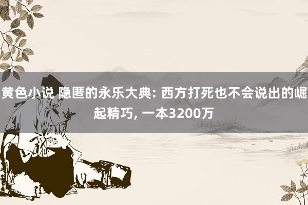 黄色小说 隐匿的永乐大典: 西方打死也不会说出的崛起精巧, 一本3200万